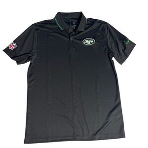 New York Jets Nike Dri-FIT Polo Shirt Men’s Size M Black NFL On-Field Gear